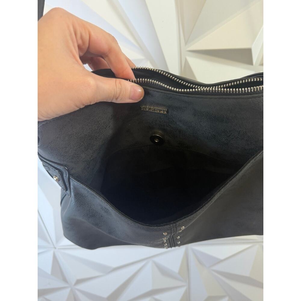 Rosetti Black/Charcoal Studded Shoulder Bag - Picture 7 of 8